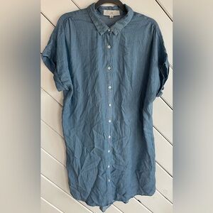 Thread & Supply Blue Striped Midi Dress